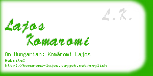 lajos komaromi business card